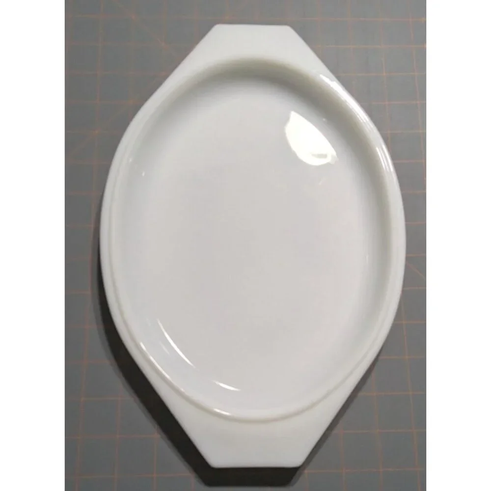 Vintage Pyrex Blue Snowflake Garland Oval Lid 12.75" White Glass Replacement - Picture 2 of 15